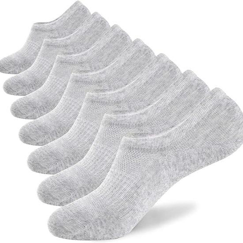 WANDER No Show Socks Mens,Womens Men Ankle Socks Short Low Cut Invisible Liner Non Slip Casual Athletic Boat Socks，Cotton Thin Non Slip Men Invisible Sock Black Sport,7 Pair,Grip Socks