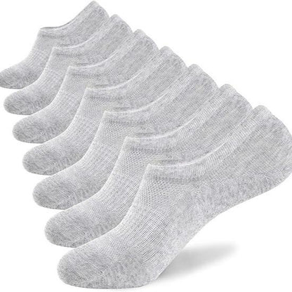 WANDER No Show Socks Mens,Womens Men Ankle Socks Short Low Cut Invisible Liner Non Slip Casual Athletic Boat Socks，Cotton Thin Non Slip Men Invisible Sock Black Sport,7 Pair,Grip Socks