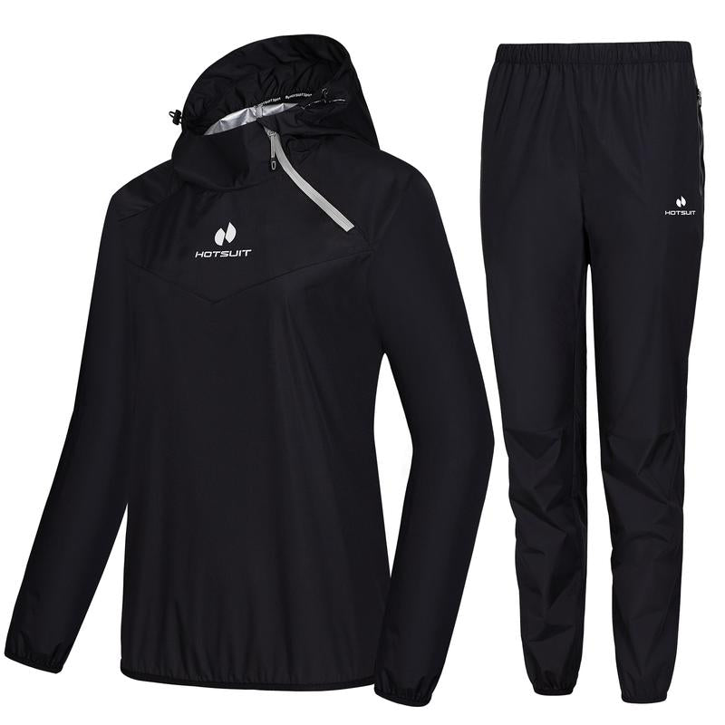 HOTSUIT Unisex Sauna Suit Sportswear | Jacket and Pants Fitness Training Clothes Outdoorfun Athletic Workout Men'S Alo Set