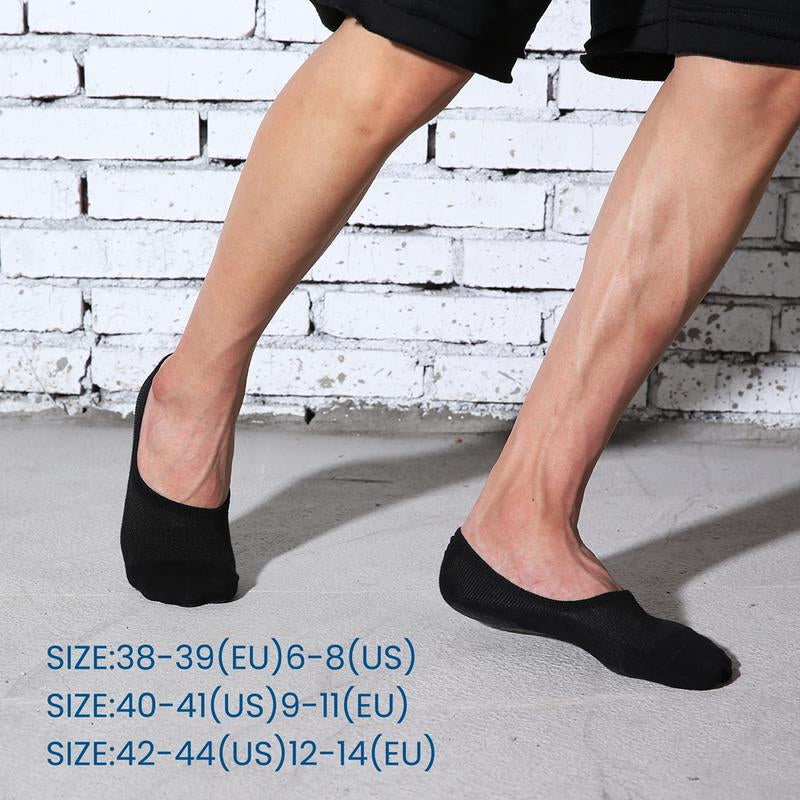 WANDER No Show Socks Mens,Womens Men Ankle Socks Short Low Cut Invisible Liner Non Slip Casual Athletic Boat Socks，Cotton Thin Non Slip Men Invisible Sock Black Sport,7 Pair,Grip Socks