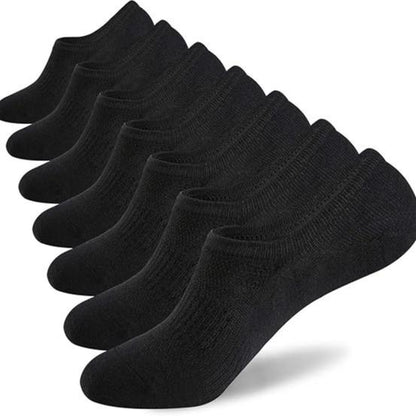 WANDER No Show Socks Mens,Womens Men Ankle Socks Short Low Cut Invisible Liner Non Slip Casual Athletic Boat Socks，Cotton Thin Non Slip Men Invisible Sock Black Sport,7 Pair,Grip Socks