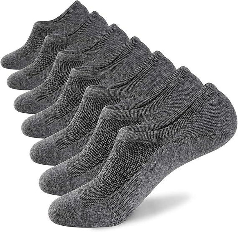 WANDER No Show Socks Mens,Womens Men Ankle Socks Short Low Cut Invisible Liner Non Slip Casual Athletic Boat Socks，Cotton Thin Non Slip Men Invisible Sock Black Sport,7 Pair,Grip Socks