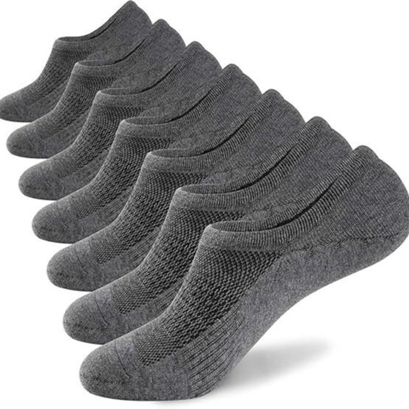 WANDER No Show Socks Mens,Womens Men Ankle Socks Short Low Cut Invisible Liner Non Slip Casual Athletic Boat Socks，Cotton Thin Non Slip Men Invisible Sock Black Sport,7 Pair,Grip Socks