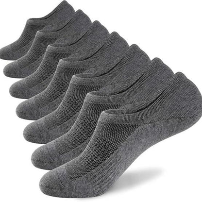 WANDER No Show Socks Mens,Womens Men Ankle Socks Short Low Cut Invisible Liner Non Slip Casual Athletic Boat Socks，Cotton Thin Non Slip Men Invisible Sock Black Sport,7 Pair,Grip Socks