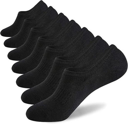 WANDER No Show Socks Mens,Womens Men Ankle Socks Short Low Cut Invisible Liner Non Slip Casual Athletic Boat Socks，Cotton Thin Non Slip Men Invisible Sock Black Sport,7 Pair,Grip Socks