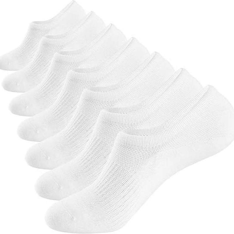 WANDER No Show Socks Mens,Womens Men Ankle Socks Short Low Cut Invisible Liner Non Slip Casual Athletic Boat Socks，Cotton Thin Non Slip Men Invisible Sock Black Sport,7 Pair,Grip Socks