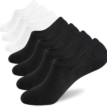 WANDER No Show Socks Mens,Womens Men Ankle Socks Short Low Cut Invisible Liner Non Slip Casual Athletic Boat Socks，Cotton Thin Non Slip Men Invisible Sock Black Sport,7 Pair,Grip Socks