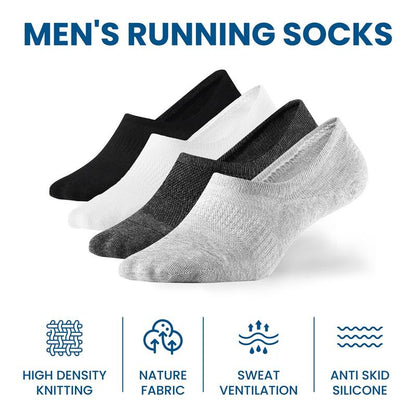 WANDER No Show Socks Mens,Womens Men Ankle Socks Short Low Cut Invisible Liner Non Slip Casual Athletic Boat Socks，Cotton Thin Non Slip Men Invisible Sock Black Sport,7 Pair,Grip Socks
