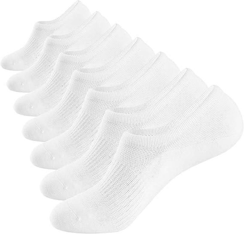 WANDER No Show Socks Mens,Womens Men Ankle Socks Short Low Cut Invisible Liner Non Slip Casual Athletic Boat Socks，Cotton Thin Non Slip Men Invisible Sock Black Sport,7 Pair,Grip Socks