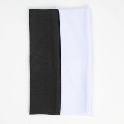 Sports Headband - Non-Slip Fitness Headband for Basketball, Workout, and Other Activities (Black and White)