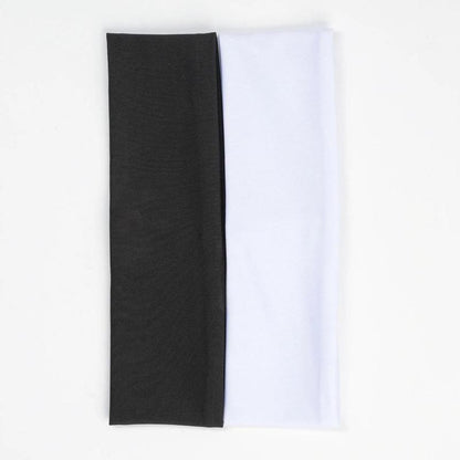 Sports Headband - Non-Slip Fitness Headband for Basketball, Workout, and Other Activities (Black and White)